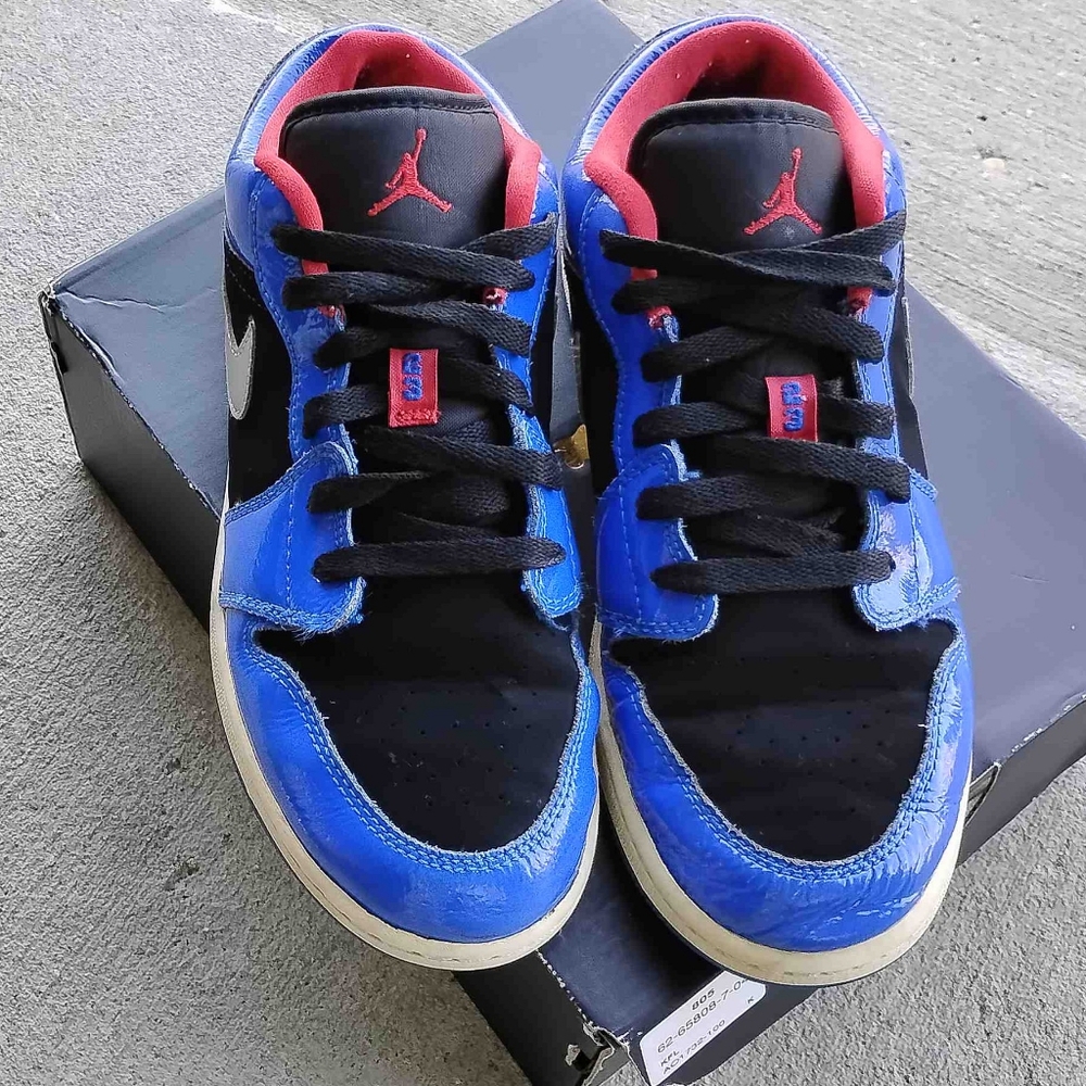 Air Jordan 1 Low Top 3 Royal Blue-Red 5.5Y (7Wo)
